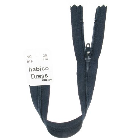 Image of Dress Zip - 25cm - Navy