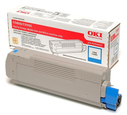 Image of Oki Toner Cartridge For C5800/c5900 Colour Printers (cyan)