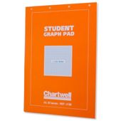 Chartwell Student Graph Pad 70gsm 1mm 5mm 10mm Grid 30 Sheets A3 Orange Cover Ref J13BZ