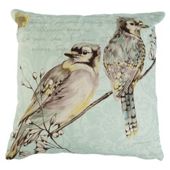 F&F Home Watercolour Birds Cushion Jade