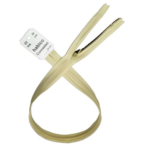 Image of Concealed Zip - 56cm - Sand