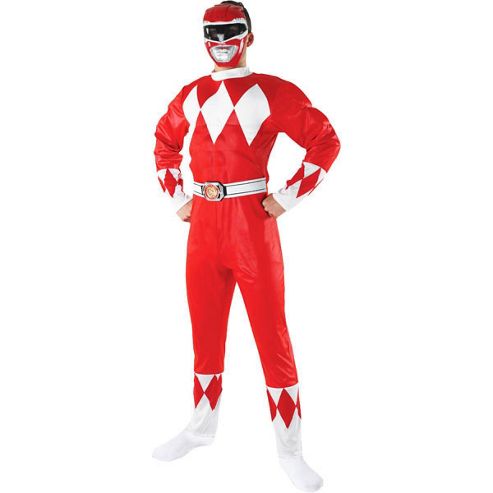 Image of Mighty Morphin Red Ranger - Adult Costume Size: 42-44