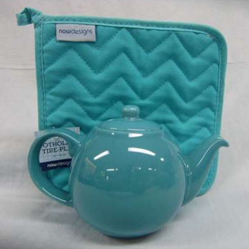 Image of London Pottery Globe Teapot, 4 Cup, Turquoise Blue