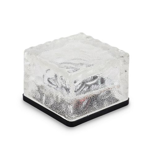Image of Glacia Solar Powered Led Ice Block Light In Glass