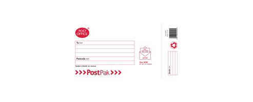 Image of Featherpost Bubble-lined Mailer Size B White/red Print Pack Of 200