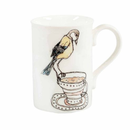 Image of Mellor Ware Bird Standing On Tea Cup Design Mug