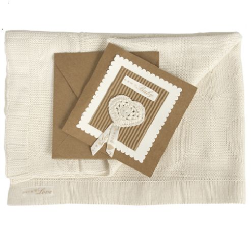 Image of Natures Purest Pure Love Bamboo Greeting Blanket 60x80cm