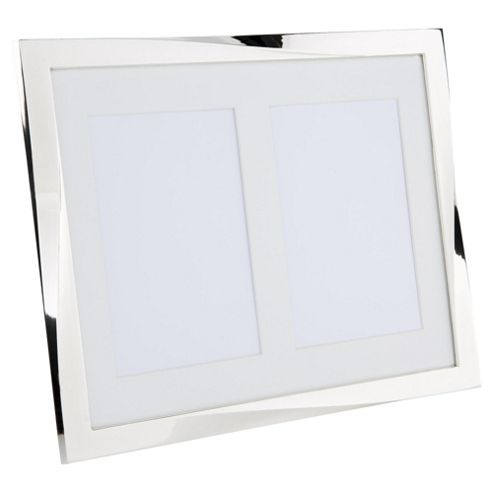 Image of Tesco Twisted Silver Plated Photo Frame Double Aperture