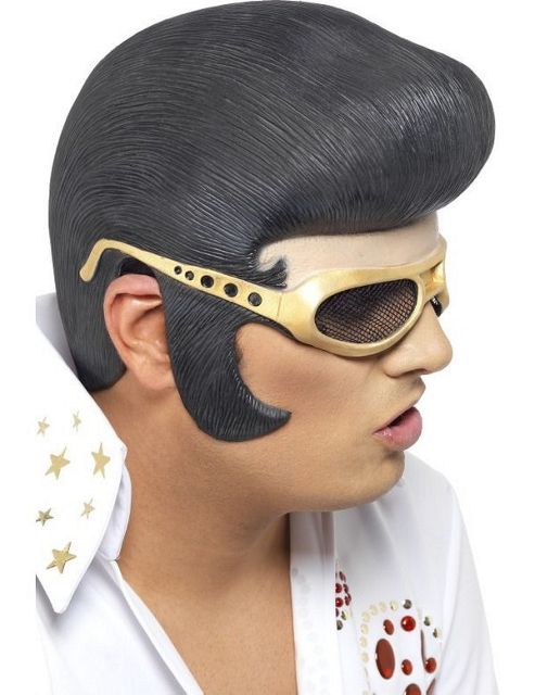 Image of Official Elvis Headpiece With Rubber Shades