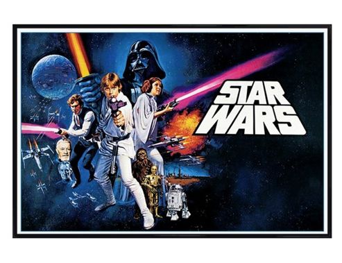 Image of Gloss Black Framed Star Wars A New Hope Poster