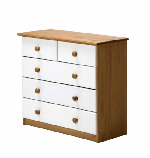Image of Verona Drawer Chest 3 + 2 Colour Antique And White