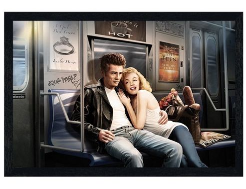 Image of Jj Brando Black Wooden Framed Subway Ride Poster