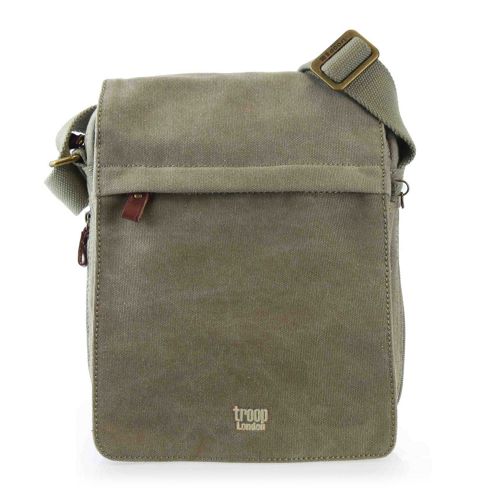 Image of Trp0242 Troop London Classic Canvas Across Body Bag Khaki