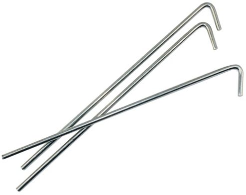 Image of Yellowstone 9 Inch Steel Roundwire Peg + Carry Bag - 10 Pack
