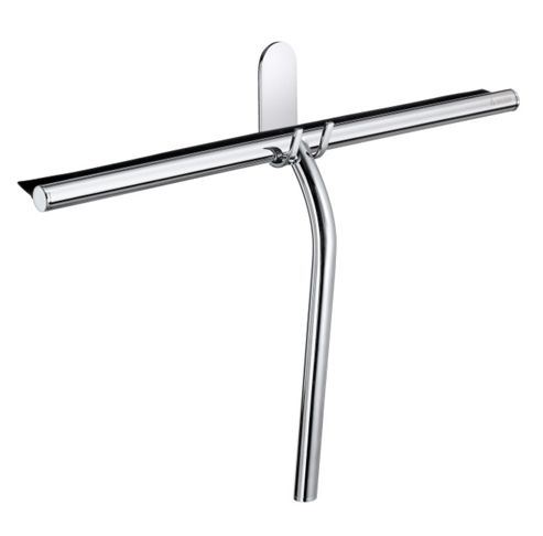 Image of Smedbo Sideline Shower Squeegee With Holder Chrome Wide Model