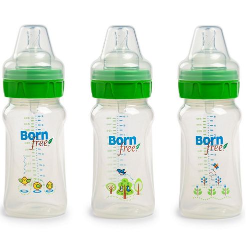 Image of Born Free Deco Baby Feeding Bottle - 260ml /9oz 3pk