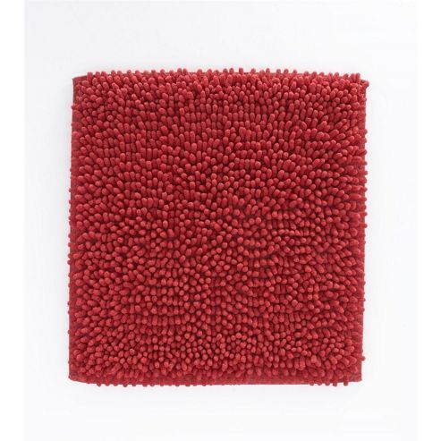 Image of Catherine Lansfield Microfibre Chenille Shower Mat - Red