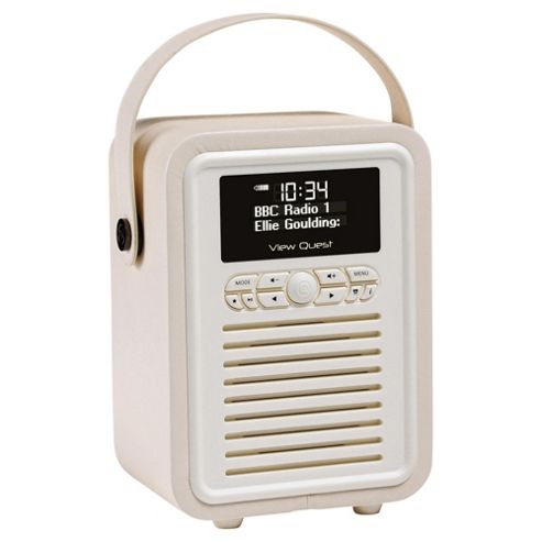 Image of View Quest Retro Mini Dab+/fm Radio With Bluetooth (cream)
