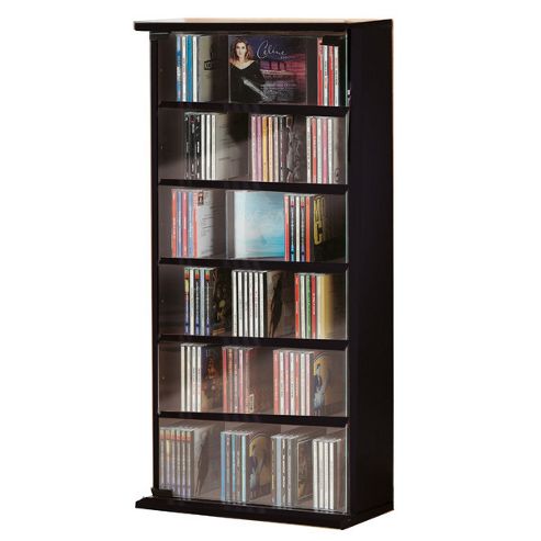 Image of Vcm Vetro Cd / Dvd Storage Tower - Black