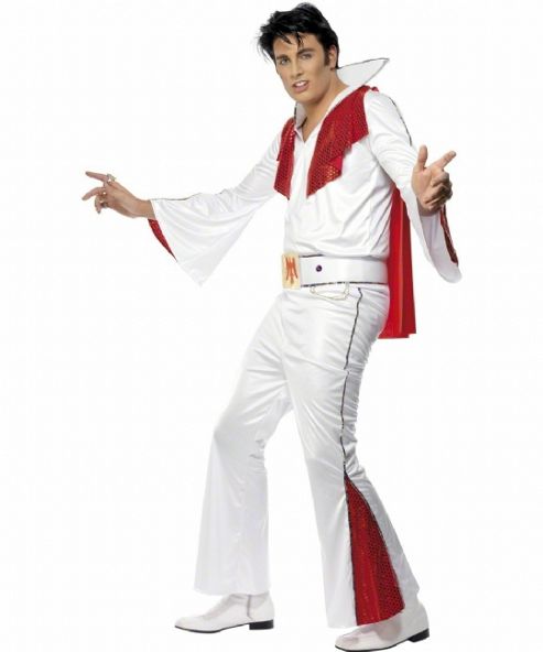 Image of Elvis White/red - Adult Costume Size: 42-44