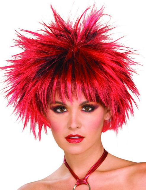 Image of Red N' Black Spike Wig