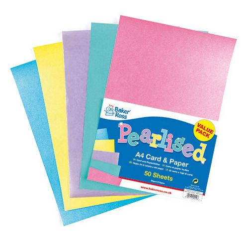 Image of A4 Pearlised Card (25 Sheets) & Paper (25 Sheets)