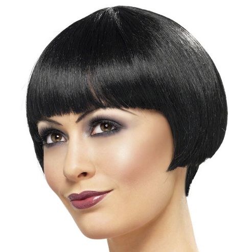Image of Fancy Dress Accessories 1920's Bob Wig -black (each)
