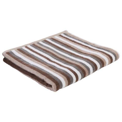 Image of Tesco stripe Bath - Brown