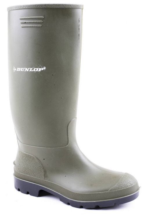 Image of Dunlop Mens Pricemaster Green Wellington Boots - Green