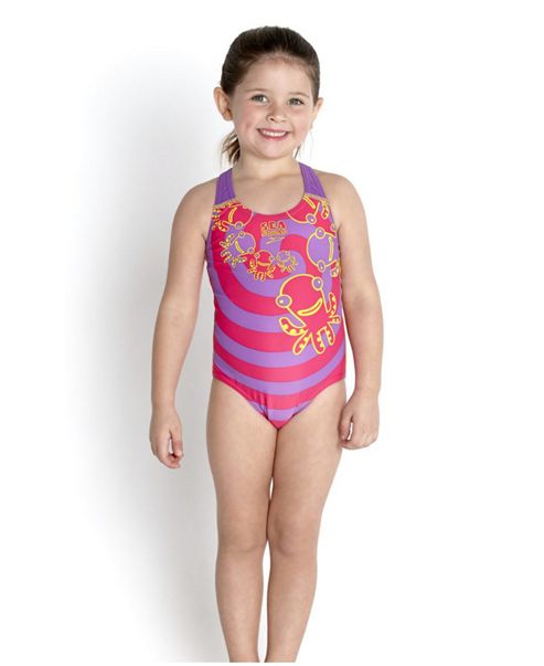Image of Speedo Infant Girl's 'seasquad' Placement Swimsuit - Pink