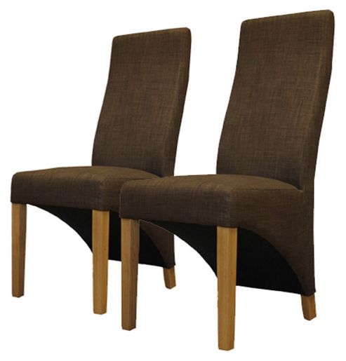 Image of Baumhaus Cor03c Full Back Upholstered Dining Chairs