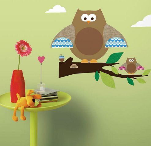 Image of Owls - Large Wall Sticker