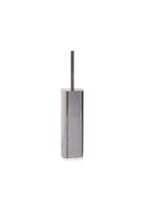 Image of M--ve Squared Steel Toilet Brush Set In Stainless Steel