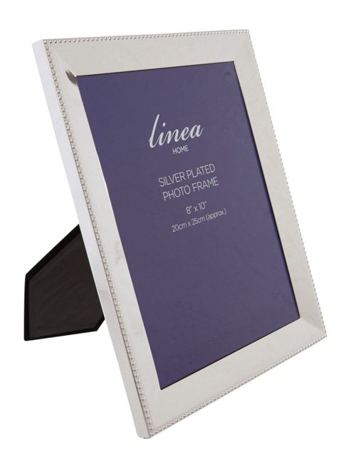 Image of Linea Beaded Edge Silver Plated Frame 8x10