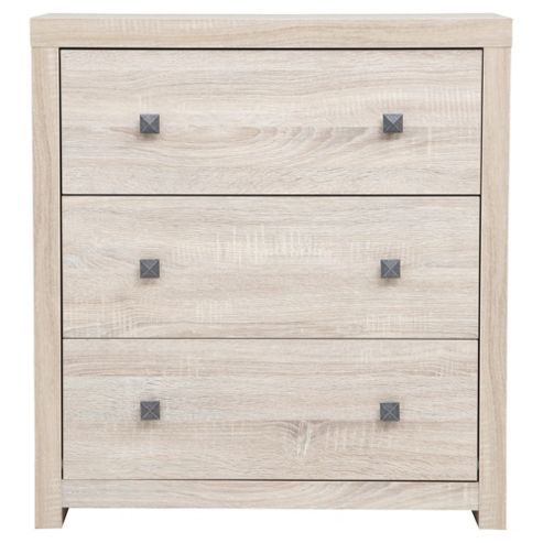 Image of Torino 3 Drawer Chest, Oak Effect