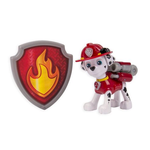 Image of Paw Patrol Nickelodeon Action Pack Pup &amp; Badge 3" Marshall