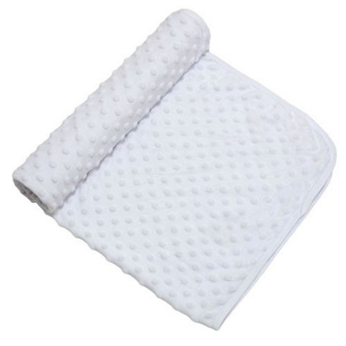 Image of Cuddles Collection Dimple Pram Blanket (white)