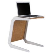 Alphason Oak Laptop Table With White Legs