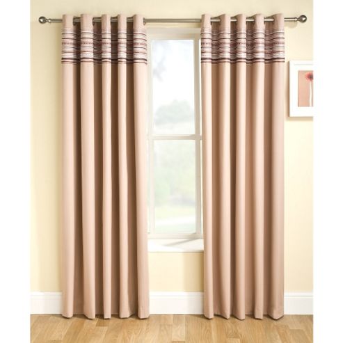 Image of Enhanced Living Siesta Natural Curtains Eyelet 229 X229cm