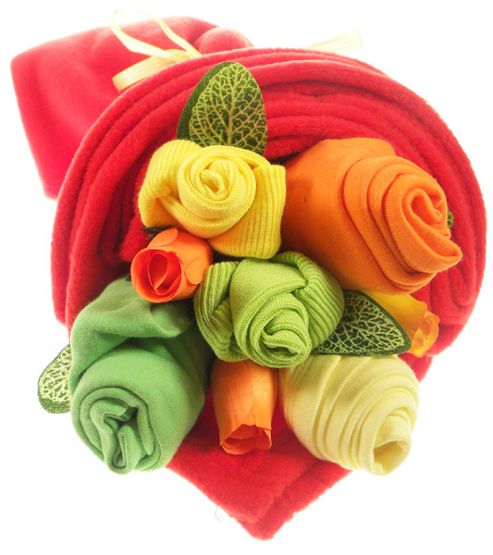 Image of Traditional Baby Brights Clothes Bouquet