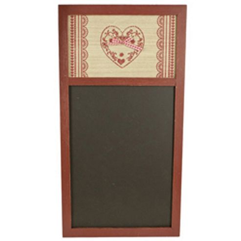 Image of Wall Mounted Chalk Board / Blackboard - Red / Cream