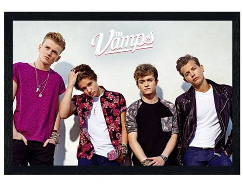 Image of Black Wooden Framed The Vamps Somebody To You Poster