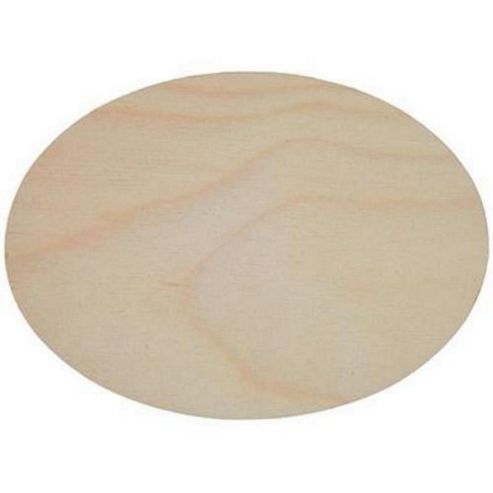 Image of Birch Plaque 175 X 125mm Oval 4mm Thick Plywood Pack Of 3