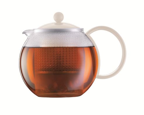 Image of Bodum Assam 1.0 L Tea Press With White Lid & Handle