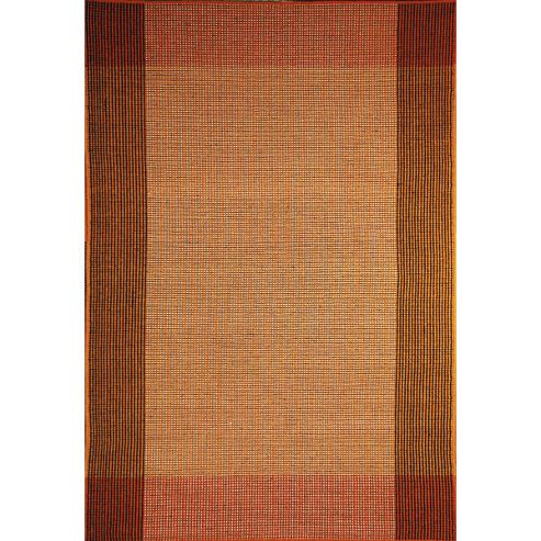 Image of Inrugs Ellora Orange Woven Rug - 230cm X 160cm (7 Ft 6.5 In X 5 Ft 3 In)