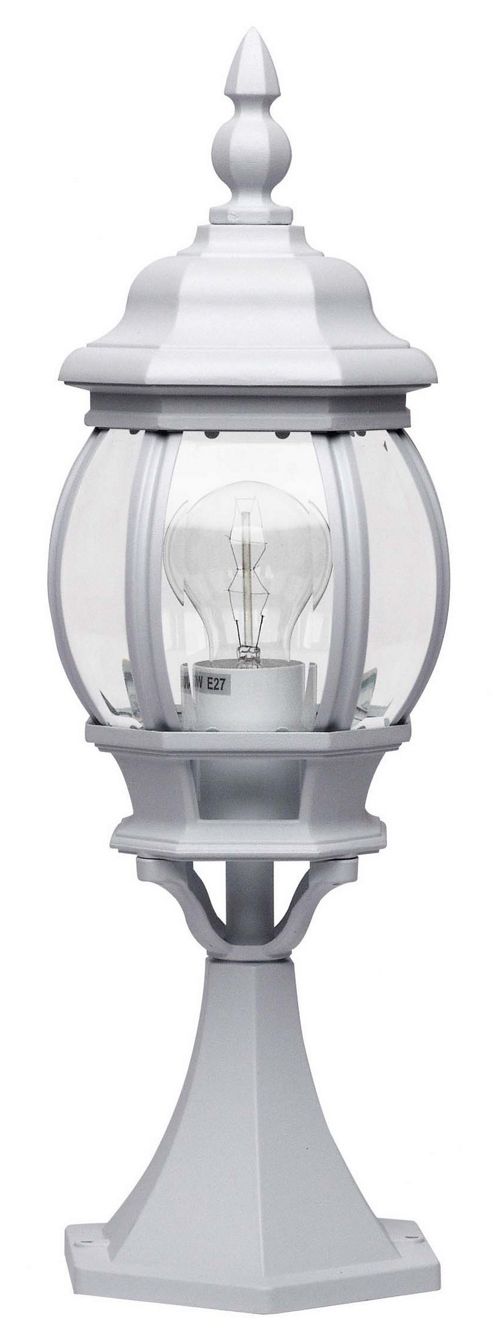 Image of Brilliant Istria Outdoor Pedestal Lantern - White