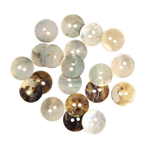 Image of Button Matchbook - Agoya Shell Round Large