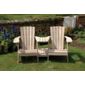 Norfolk Leisure Classic Double Adirondack Chair in Colonial White Wash