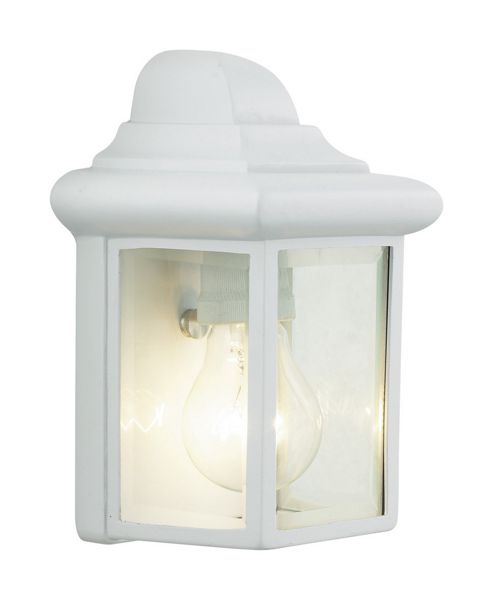 Image of Brilliant Newport 1 Light Outdoor Flush Wall Lantern - White