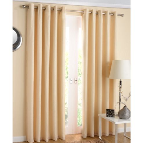 Image of Enhanced Living Santiago Eyelet Cream Curtains 162x229cm